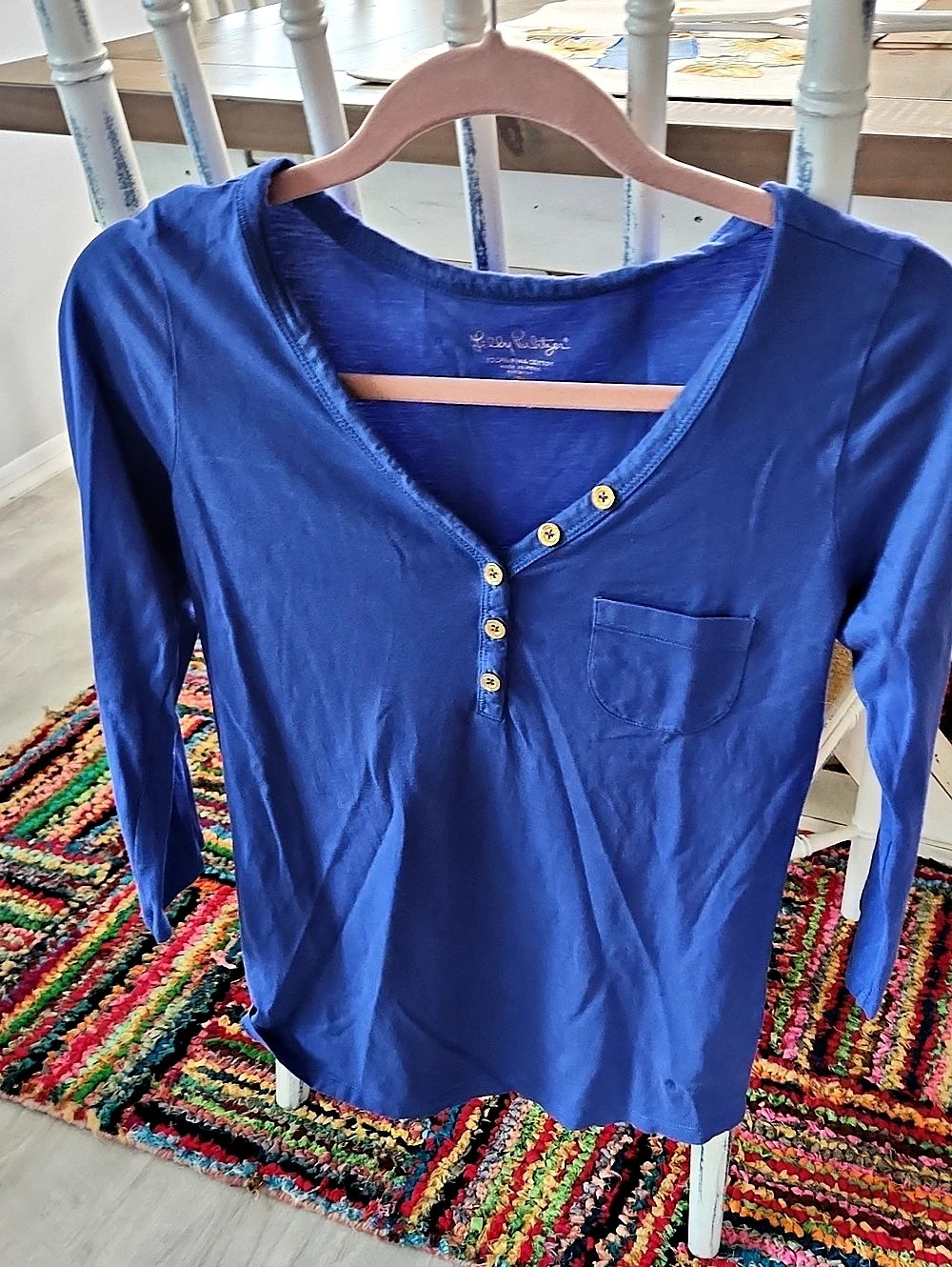 Lilly Pulitzer Blue Long Sleeve Tshirt XS